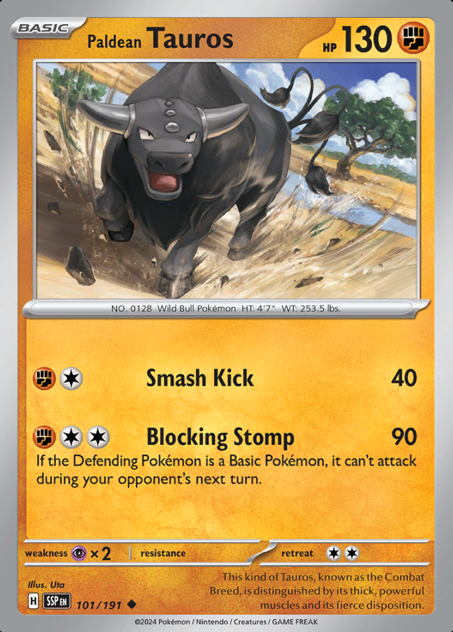 Paldean Tauros 101 (SSP)