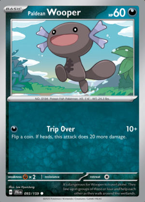 Paldean Wooper Reverse Holo 093 (JTG)