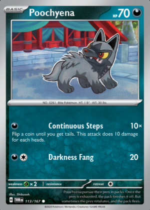 Poochyena Reverse Holo 113 (TWM)