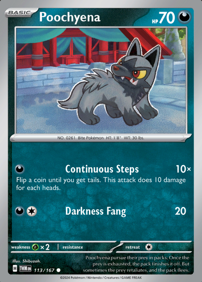 Poochyena Reverse Holo 113 (TWM)