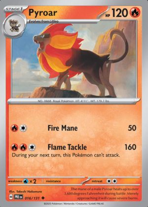 Pyroar Reverse Holo 016 (PRE)