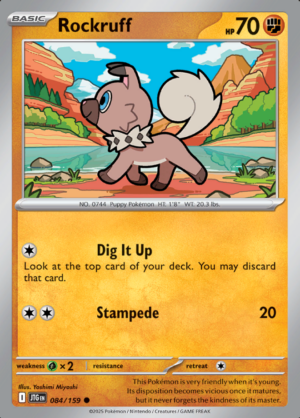 Rockruff Reverse Holo 084 (JTG)