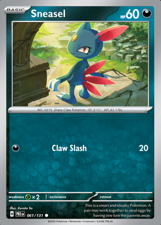 Sneasel Reverse Holo 061 (PRE)