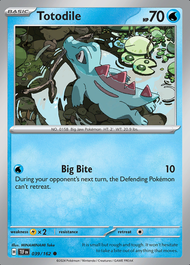 Totodile Reverse Holo 039 (TEF)