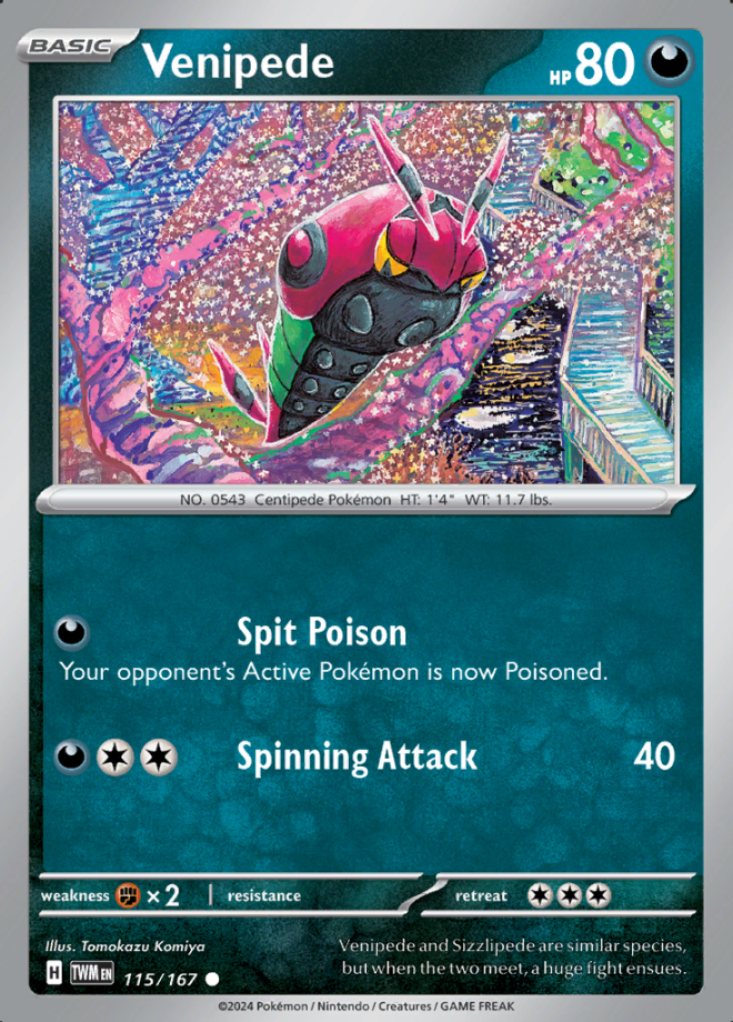 Venipede Reverse Holo 115 (TWM)