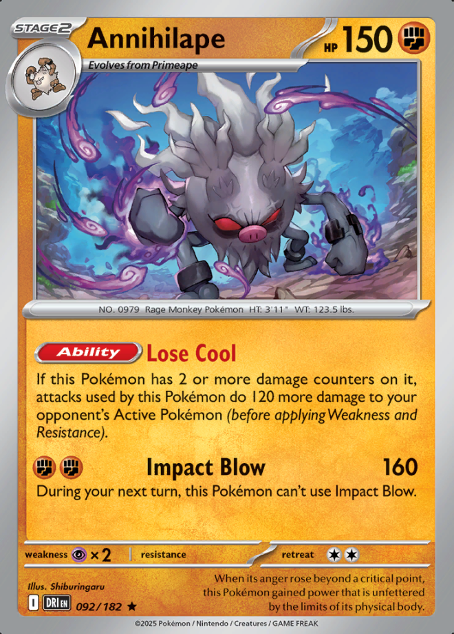 Annihilape Reverse Holo 092 (DRI)