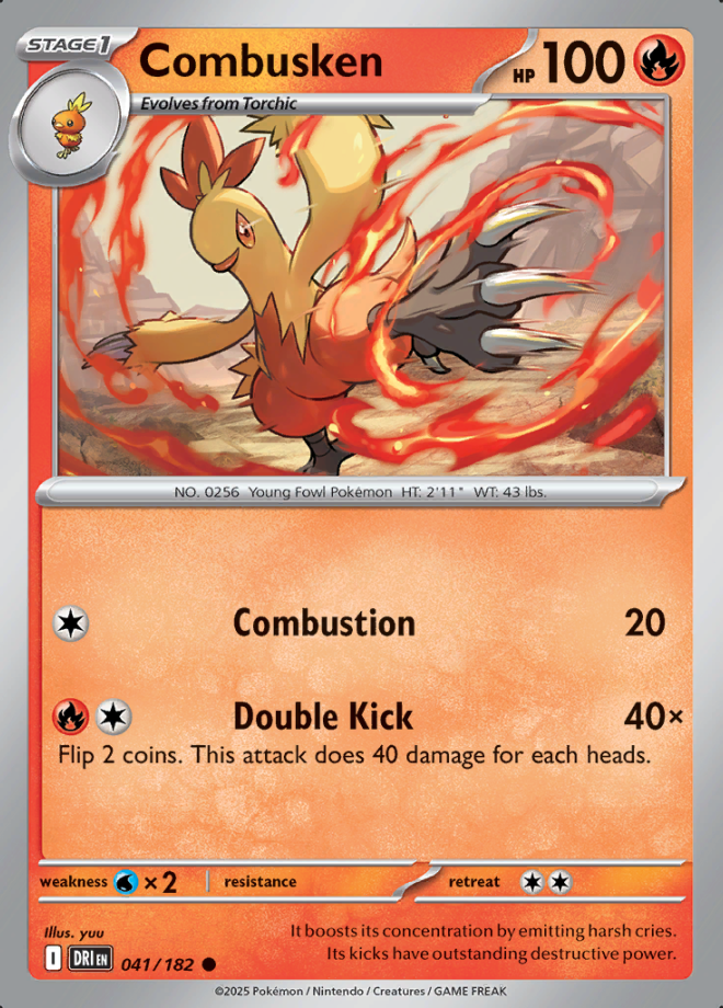 Combusken Reverse Holo 041 (DRI)