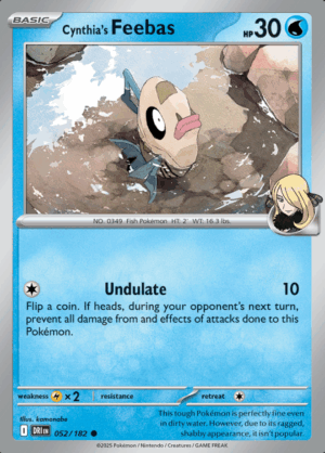 Cynthia's Feebas Reverse Holo 052 (DRI)