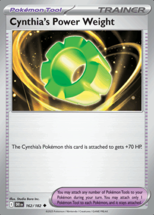 Cynthia's Power Weight Reverse Holo 162 (DRI)