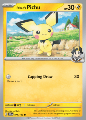 Ethan's Pichu Reverse Holo 071 (DRI)
