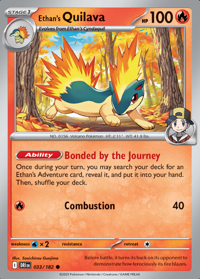 Ethan's Quilava Reverse Holo 033 (DRI)