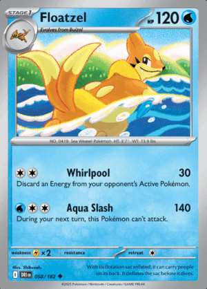 Floatzel Reverse Holo 058 (DRI)