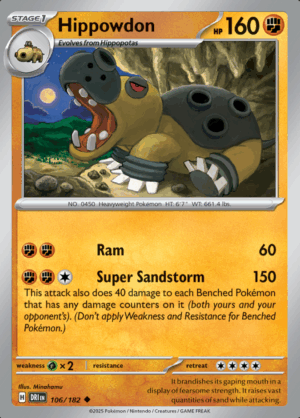 Hippowdon Reverse Holo 106 (DRI)