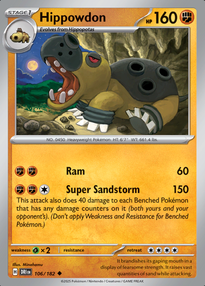Hippowdon Reverse Holo 106 (DRI)