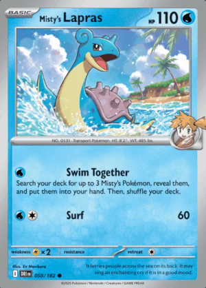 Misty's Lapras Reverse Holo 050 (DRI)