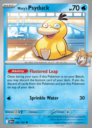 Misty's Psyduck Reverse Holo 045 (DRI)