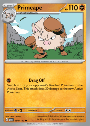 Primeape Reverse Holo 091 (DRI)