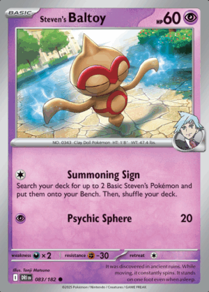 Steven's Baltoy Reverse Holo 083 (DRI)