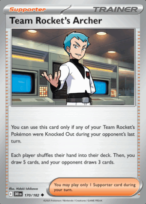 Team Rocket’s Archer Reverse Holo 170 (DRI)