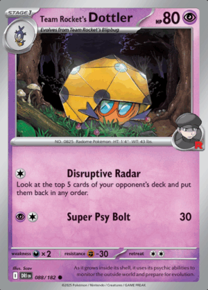 Team Rocket’s Dottler Reverse Holo 088 (DRI)