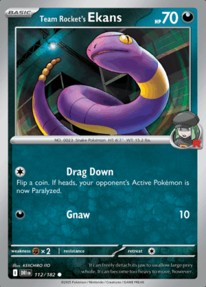Team Rocket's Ekans Reverse Holo 112 (DRI)