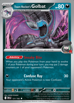 Team Rocket’s Golbat Reverse Holo 121 (DRI)