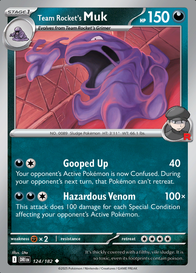 Team Rocket's Muk Reverse Holo 124 (DRI)