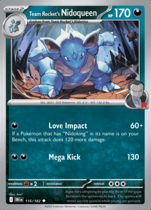 Team Rocket's Nidoqueen Reverse Holo 116 (DRI)