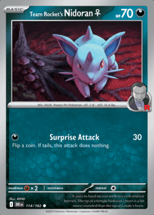 Team Rocket's Nidoran ♀ Reverse Holo 114 (DRI)