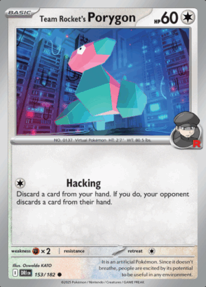 Team Rocket’s Porygon Reverse Holo 153 (DRI)