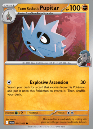 Team Rocket's Pupitar Reverse Holo 095 (DRI)