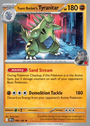 Team Rocket's Tyranitar Holo 096 (DRI)