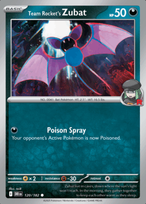 Team Rocket’s Zubat Reverse Holo 120 (DRI)