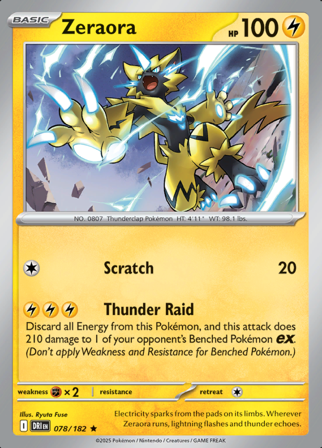 Zeraora Reverse Holo 078 (DRI)