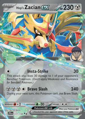 Hop's Zacian EX 111 (JTG)