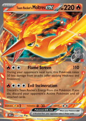Team Rocket's Moltres EX 031 (DRI)