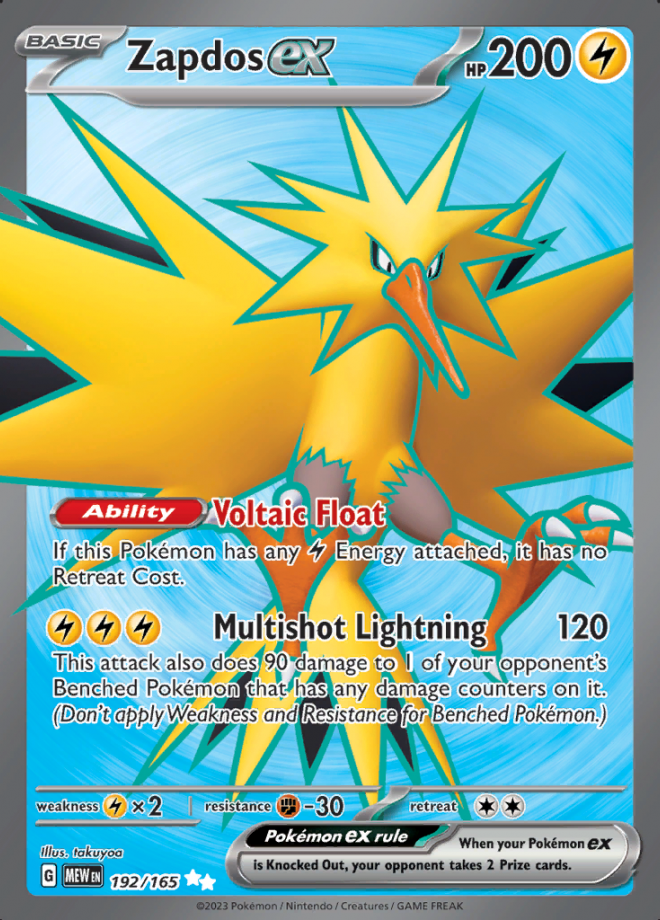 Zapdos EX 192 (MEW)
