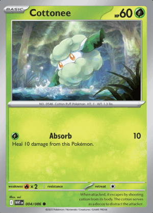 Cottonee 004 Pokeball (WHT)