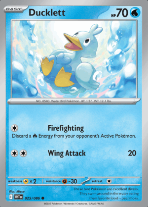 Ducklett 025 Reverse Holo (WHT)