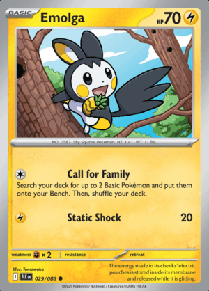 Emolga 029 Reverse Holo (BLK)