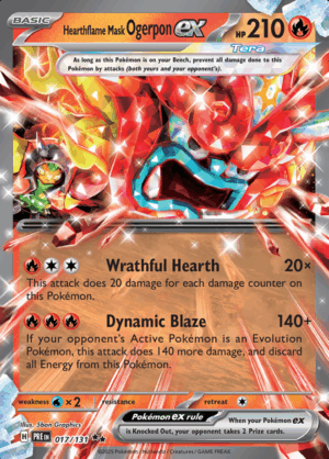 Hearthflame Mask Ogerpon EX 017 (PRE)