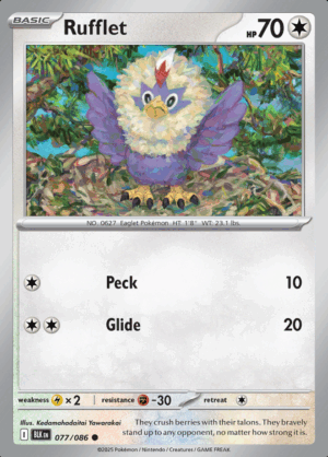 Rufflet 077 Reverse Holo (BLK)