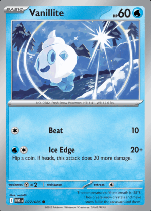Vanillite 027 Pokeball (WHT)