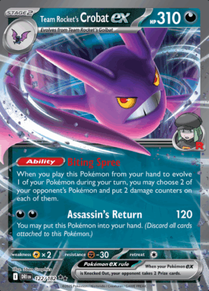 Team Rocket's Crobat EX 122 (DRI)