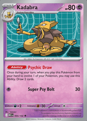 Kadabra Reverse Holo 055 (MEG)