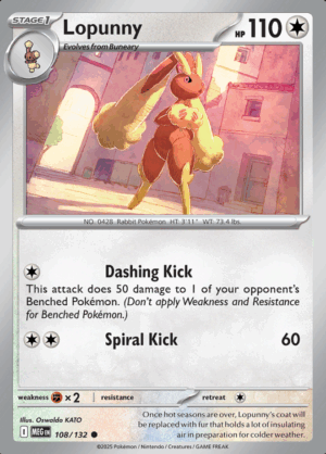 Lopunny Reverse Holo 108 (MEG)