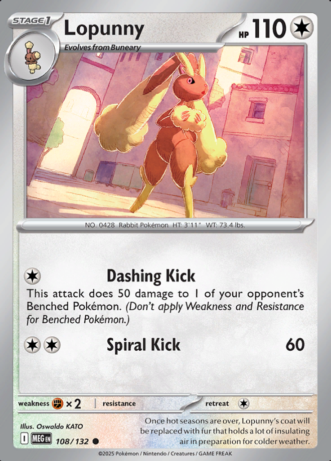 Lopunny Reverse Holo 108 (MEG)