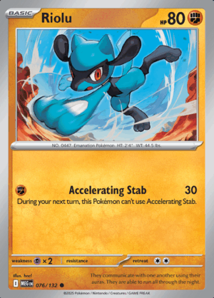 Riolu Reverse Holo 076 (MEG)