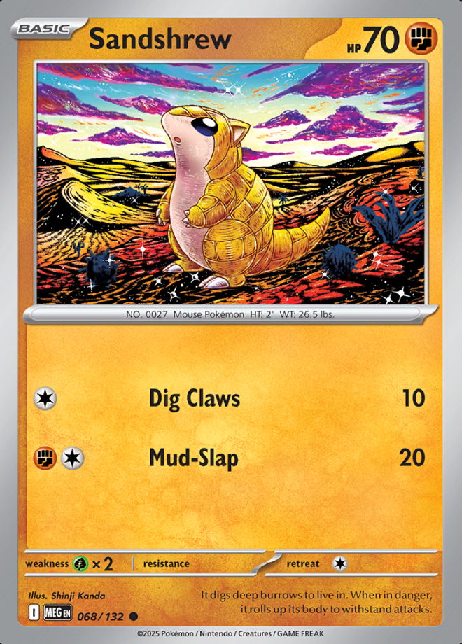 Sandshrew Reverse Holo 068 (MEG)