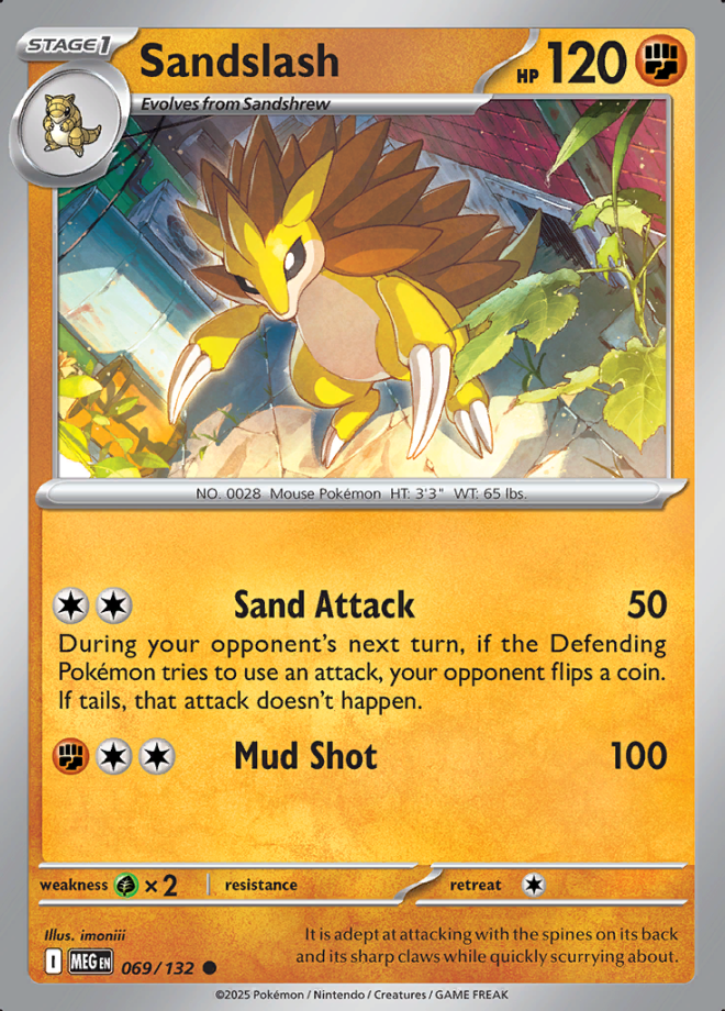 Sandslash Reverse Holo 069 (MEG)
